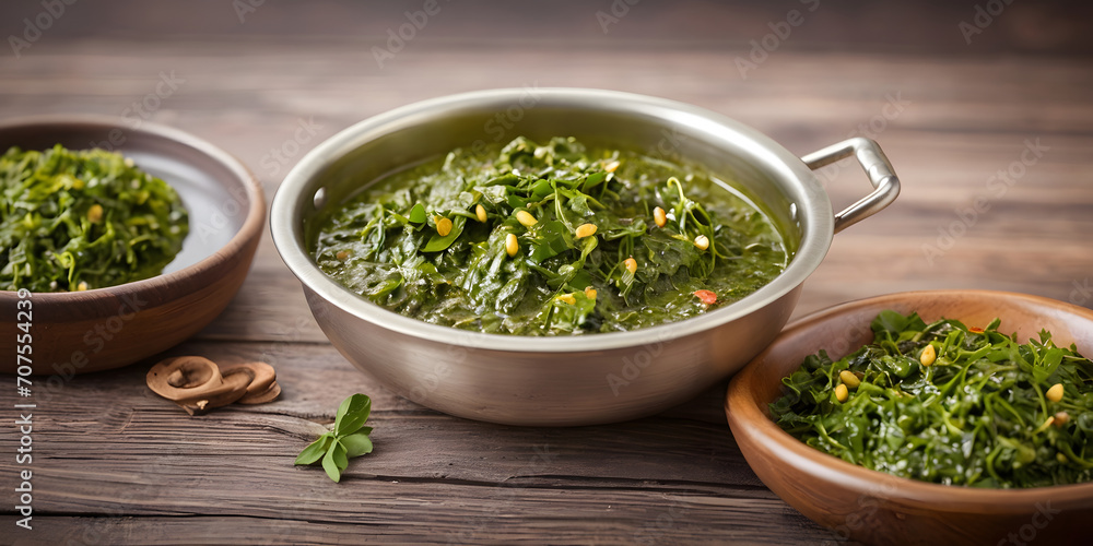 Sauce feuilles avec amarante